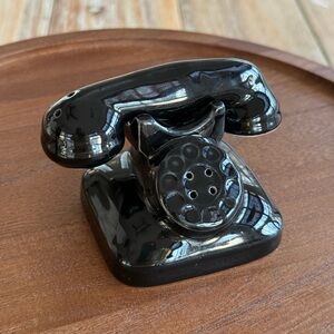Vintage Black Rotary Phone Salt and Pepper Shakers